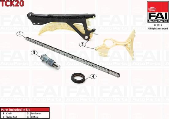 FAI AutoParts TCK20 - Mootori keti komplekt onlydrive.pro