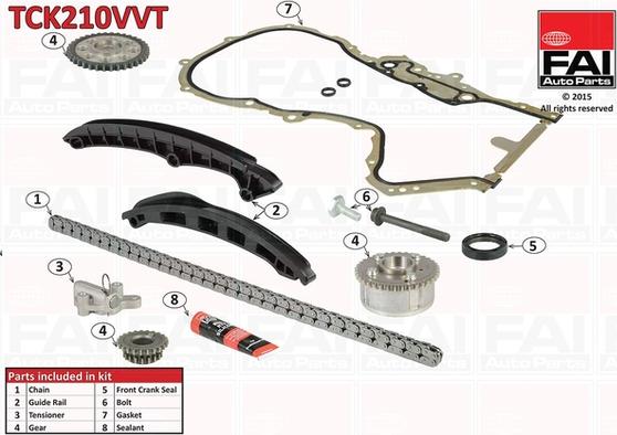 FAI AutoParts TCK210VVT - Sadales vārpstas piedziņas ķēdes komplekts onlydrive.pro