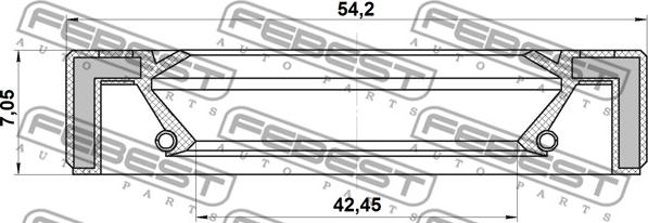 Febest 95GAY-44540707X - Seal Ring, wheel hub onlydrive.pro