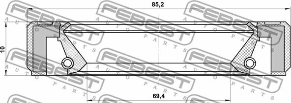 Febest 95GBY-71851011R - Shaft Seal, camshaft onlydrive.pro