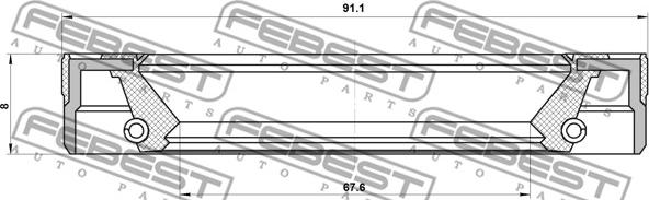 Febest 95LES-69910813X - Уплотняющее кольцо, ступица колеса onlydrive.pro