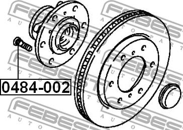 Febest 0484-002 - Stud, wheel hub onlydrive.pro