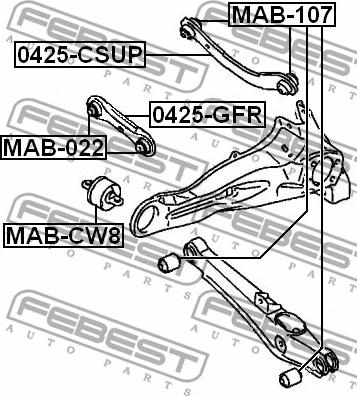 Febest 0425-GFR - Track Control Arm onlydrive.pro