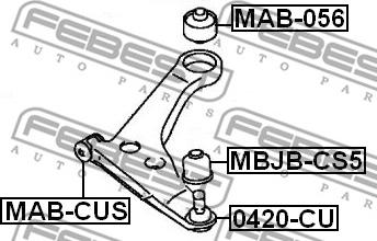 Febest 0420-CU - Kande / juhtliigend onlydrive.pro