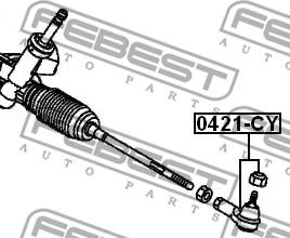 Febest 0421-CY - Raidetangon pää onlydrive.pro