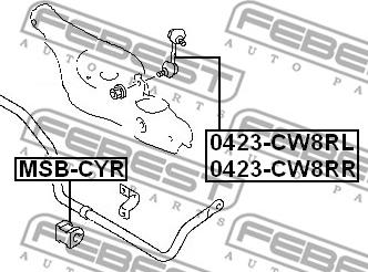 Febest 0423-CW8RR - Rod / Strut, stabiliser onlydrive.pro