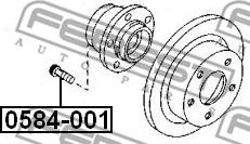 Febest 0584-001 - Stud, wheel hub onlydrive.pro