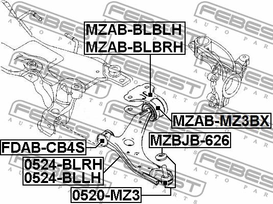 Febest 0524-BLLH - Track Control Arm onlydrive.pro