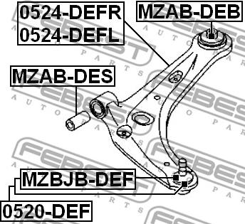 Febest 0520-DEF - Ball Joint onlydrive.pro