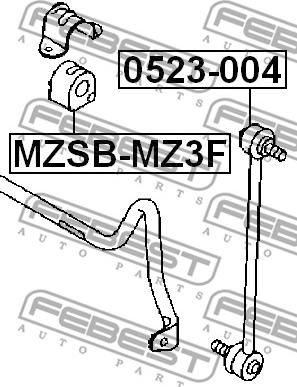 Febest 0523-004 - Rod / Strut, stabiliser onlydrive.pro