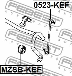 Febest 0523-KEF - Stiepnis / Atsaite, Stabilizators onlydrive.pro