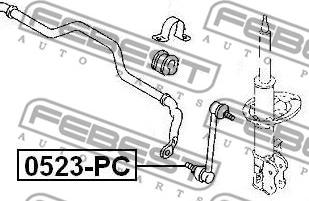 Febest 0523-PC - Stiepnis / Atsaite, Stabilizators onlydrive.pro