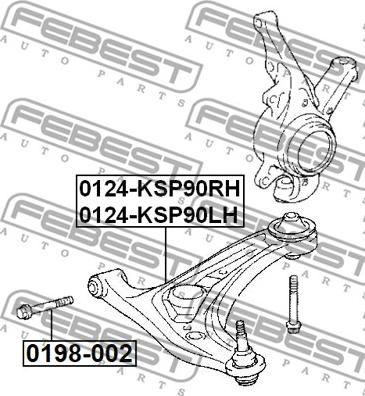 Febest 0198-002 - Fastening Bolts, control arm onlydrive.pro