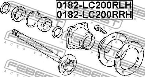 Febest 0182-LC200RRH - Wheel Hub onlydrive.pro