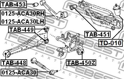 Febest TAB-449 - Bush of Control / Trailing Arm onlydrive.pro