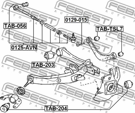 Febest TAB-TSL7 - Bush of Control / Trailing Arm onlydrive.pro