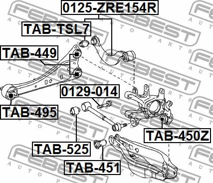 Febest 0129-014 - Camber Correction Screw onlydrive.pro