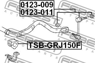 Febest 0123-011 - Rod / Strut, stabiliser onlydrive.pro