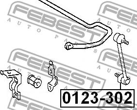 Febest 0123-302 - Stiepnis / Atsaite, Stabilizators onlydrive.pro