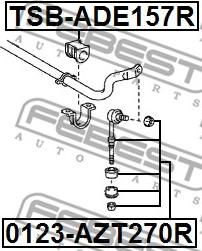 Febest TSB-ADE157R - Bearing Bush, stabiliser onlydrive.pro