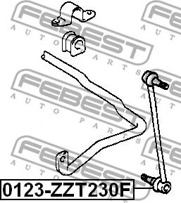 Febest 0123-ZZT230F - Rod / Strut, stabiliser onlydrive.pro