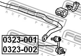 Febest 0323-002 - Rod / Strut, stabiliser onlydrive.pro