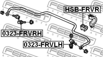 Febest 0323-FRVRH - Tanko, kallistuksenvaimennin onlydrive.pro