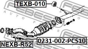 Febest 0231-002-PCS10 - Чаша холостого хода, балка моста onlydrive.pro