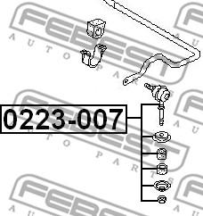 Febest 0223-007 - Stabilisaator,Stabilisaator onlydrive.pro