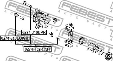 Febest 0274-T32R-KIT - Guide Bolt, brake caliper onlydrive.pro