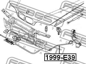 Febest 1999-E39 - Тросик замка капота onlydrive.pro