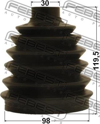 Febest 1617P-164S - Bellow, drive shaft onlydrive.pro