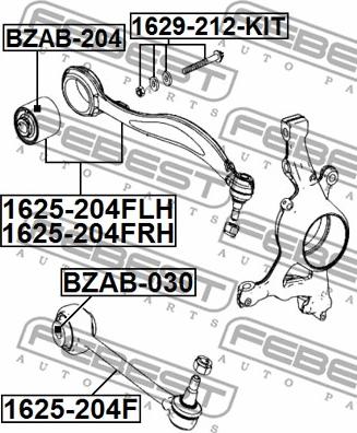 Febest 1625-204F - Track Control Arm onlydrive.pro