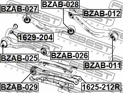 Febest 1629-204 - Kallistumansäätöruuvi onlydrive.pro