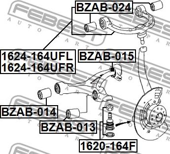 Febest BZAB-014 - Bush of Control / Trailing Arm onlydrive.pro