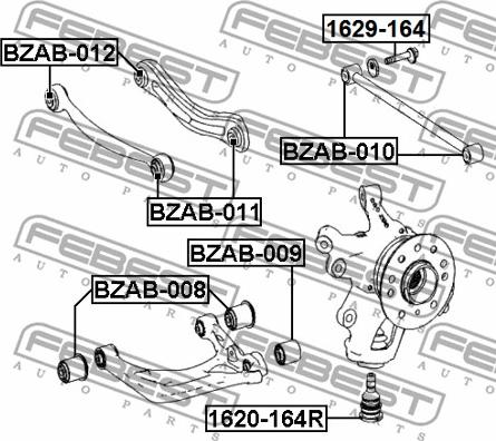 Febest BZAB-012 - Bush of Control / Trailing Arm onlydrive.pro