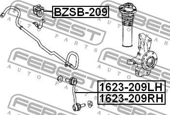 Febest 1623-209RH - Rod / Strut, stabiliser onlydrive.pro