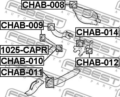 Febest CHAB-012 - Bush of Control / Trailing Arm onlydrive.pro