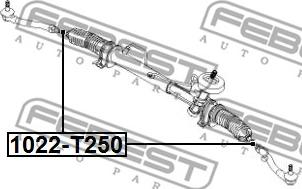 Febest 1022-T250 - Inner Tie Rod, Axle Joint onlydrive.pro