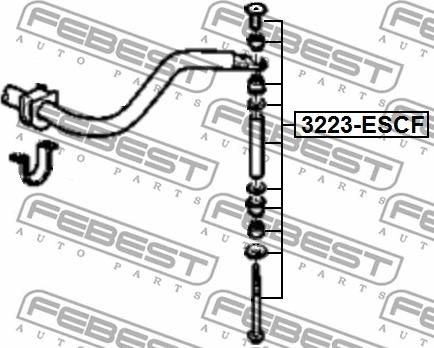 Febest 3223-ESCF - Rod / Strut, stabiliser onlydrive.pro