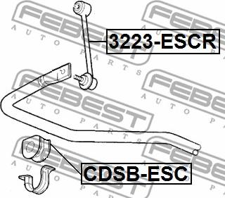 Febest 3223-ESCR - Rod / Strut, stabiliser onlydrive.pro