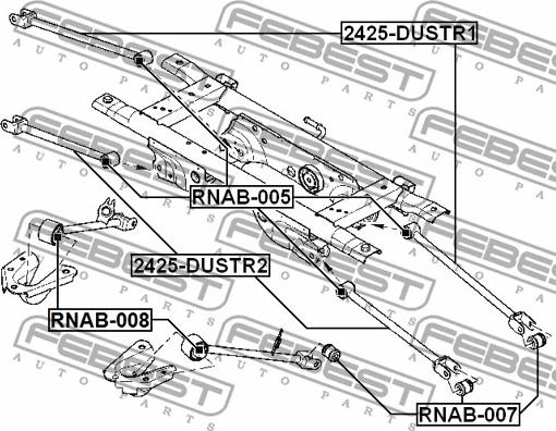 Febest RNAB-007 - Bush of Control / Trailing Arm onlydrive.pro