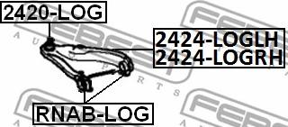 Febest RNAB-LOG - Bush of Control / Trailing Arm onlydrive.pro