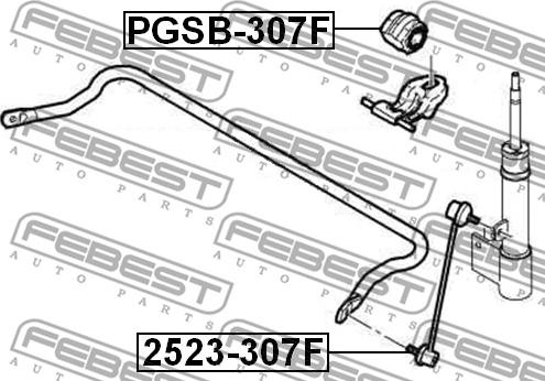 Febest 2523-307F - Rod / Strut, stabiliser onlydrive.pro