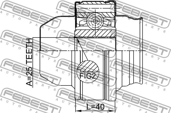 Febest 2011-GRCHSHAF - Flexible disc, propshaft joint onlydrive.pro