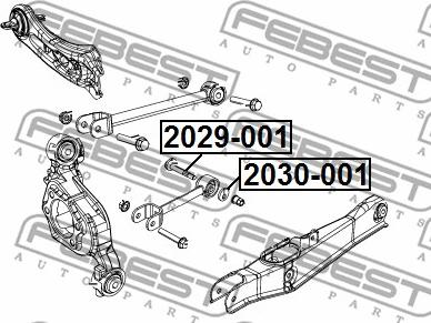 Febest 2029-001 - Išvirtimo reguliavimo varžtas onlydrive.pro