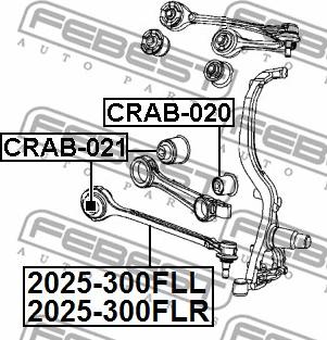 Febest 2025-300FLR - Tukivarsi, pyöräntuenta onlydrive.pro