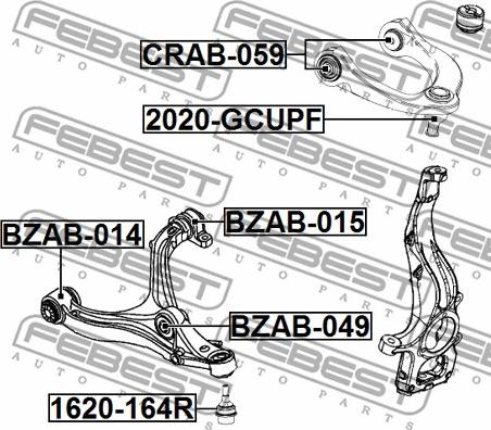 Febest 2020-GCUPF - Ball Joint onlydrive.pro