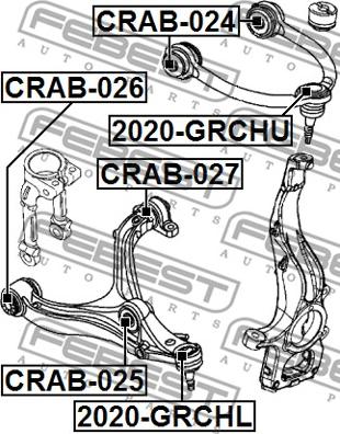Febest CRAB-026 - Bush of Control / Trailing Arm onlydrive.pro