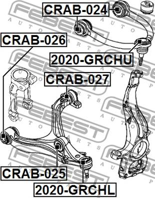 Febest CRAB-024 - Bush of Control / Trailing Arm onlydrive.pro